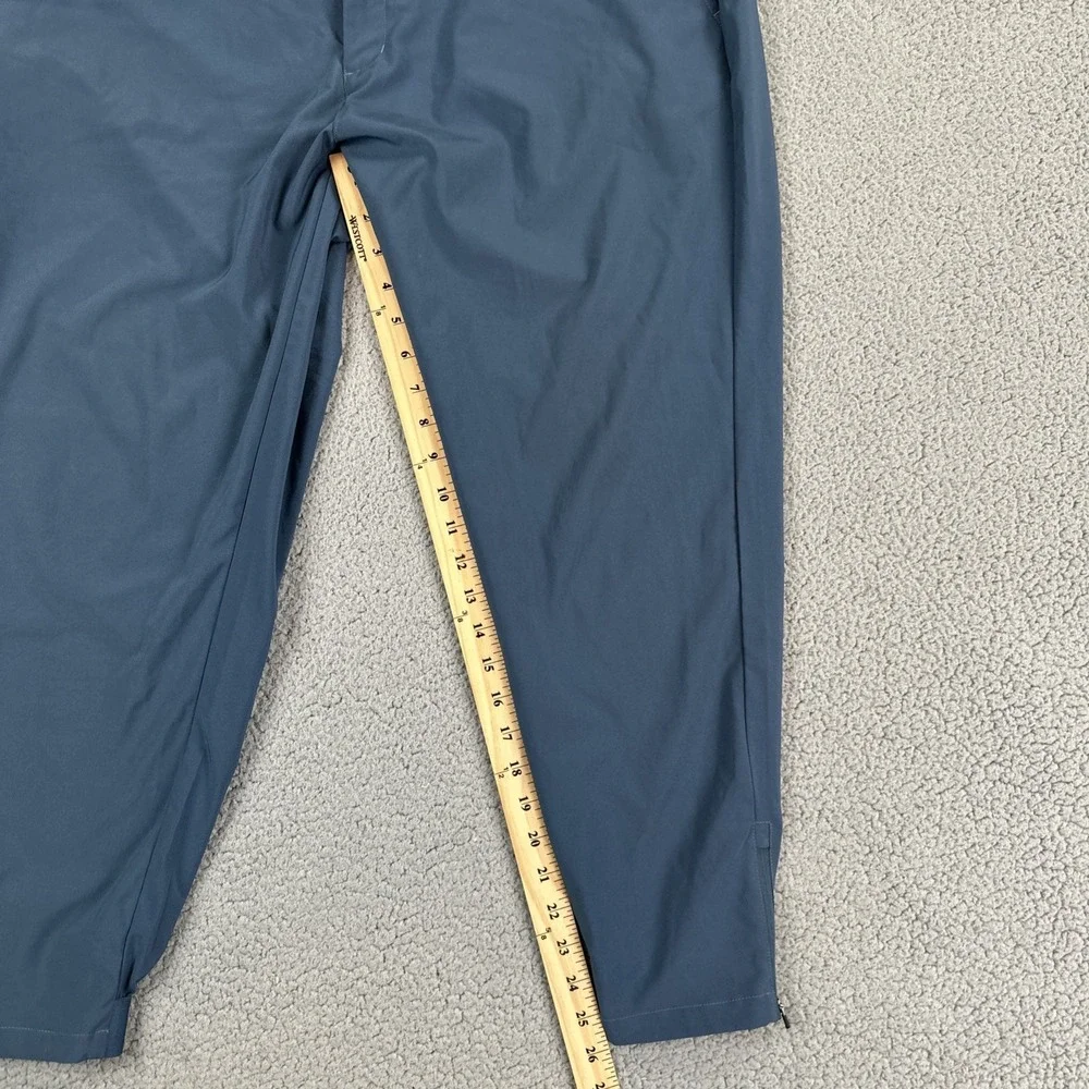 Primo Golf Pants Men 40 Short Blue Jogger Performance Tapered Stretch Ankle Zip